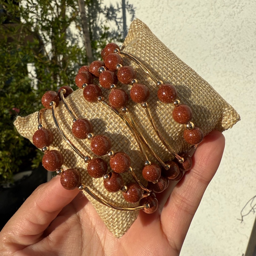 Natural stones  Beaded Bracelet Set